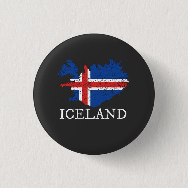 Iceland Flag Button (Front)