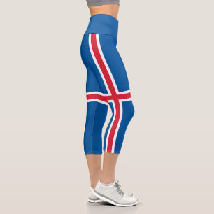 Iceland Flag Capri Leggings