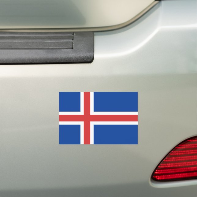 Iceland Flag Car Magnet (In Situ)