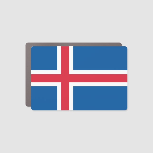 Iceland Flag Car Magnet (Front)