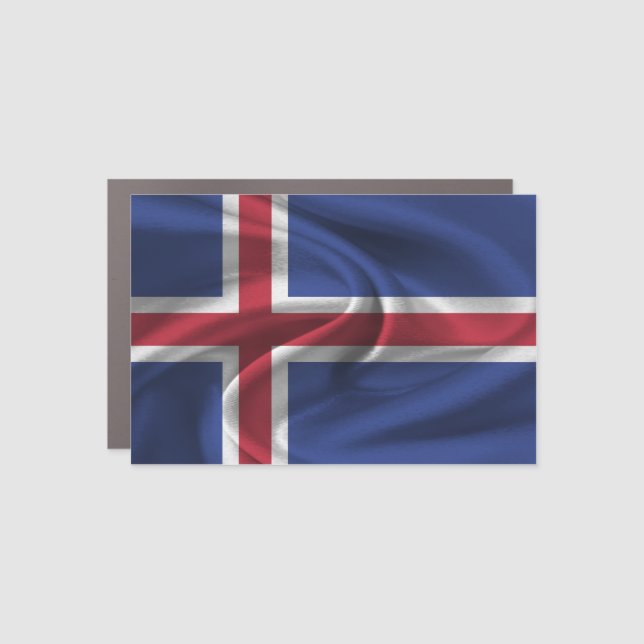 Iceland Flag Car Magnet (Front)