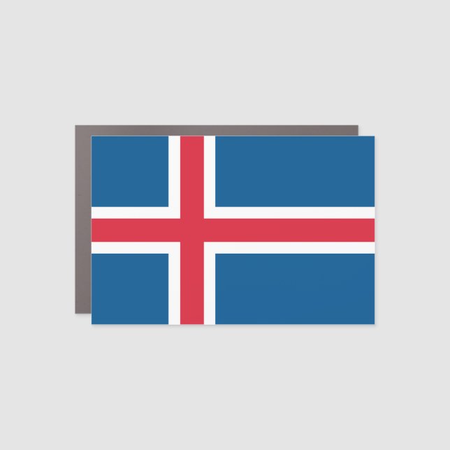 Iceland Flag Car Magnet (Front)