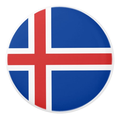 Iceland flag  ceramic knob