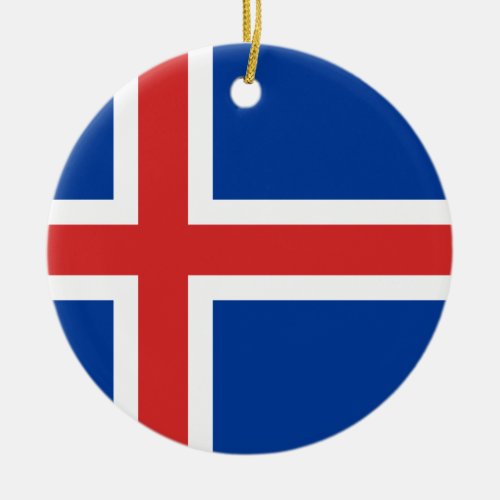 Iceland flag  ceramic ornament
