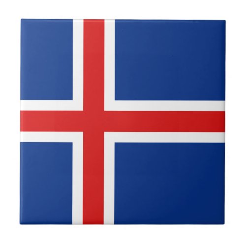 Iceland Flag Ceramic Tile