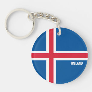 Iceland Flag Charming Patriotic Keychain