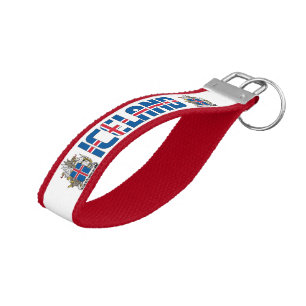 Iceland Flag Charming Patriotic Wrist Keychain