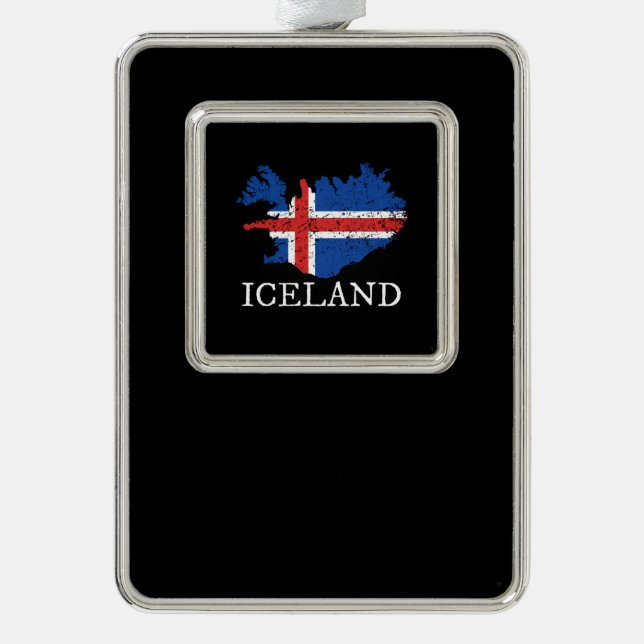Iceland Flag Christmas Ornament (Front)