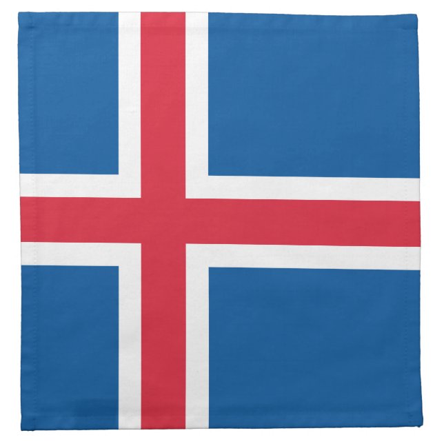 Iceland Flag Cloth Napkin (Front)