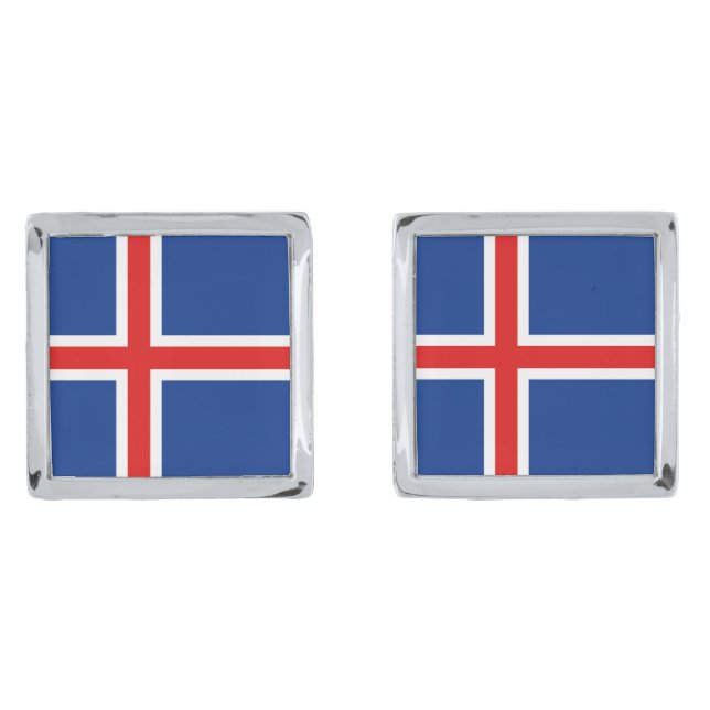 Iceland Flag Cufflinks (Front)