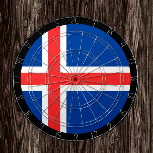 Iceland Flag Dartboard & darts / game board