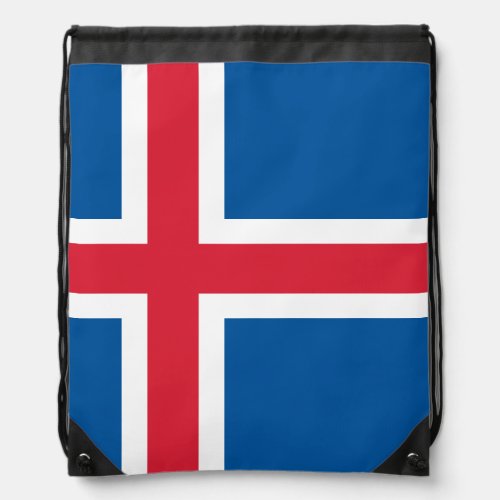 Iceland flag  drawstring bag