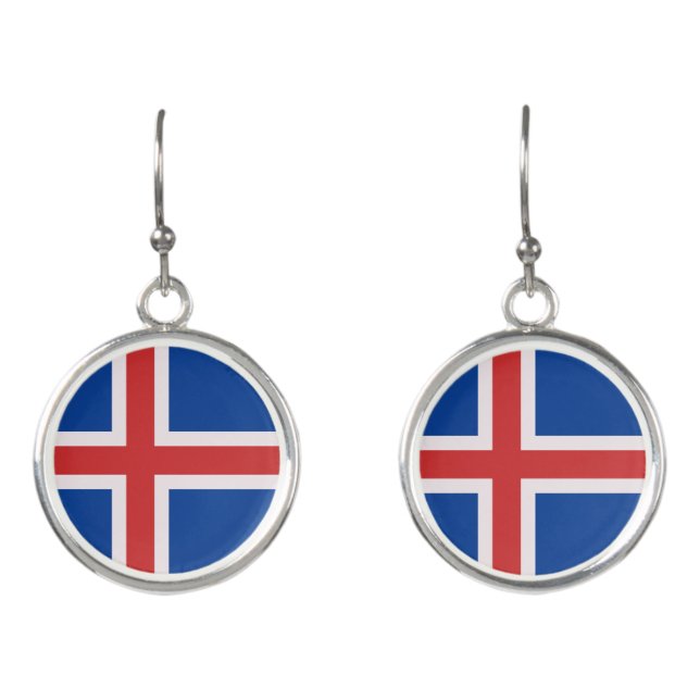 Iceland flag earrings (Front)