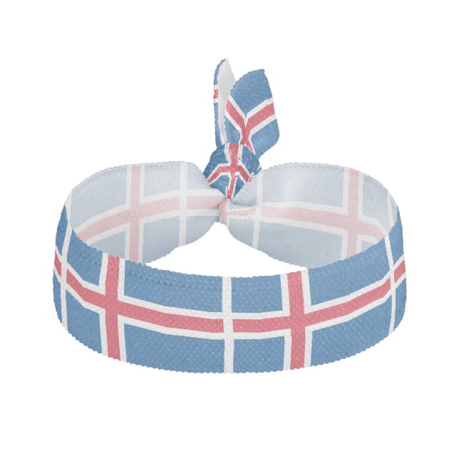 Iceland Flag Elastic Hair Tie (Front)