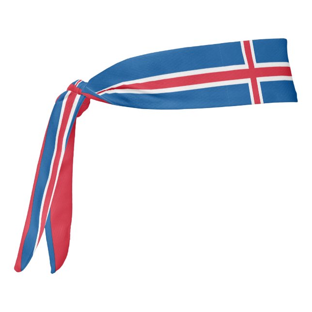Iceland Flag Elegant Patriotic Tie Headband (Rotate 270)