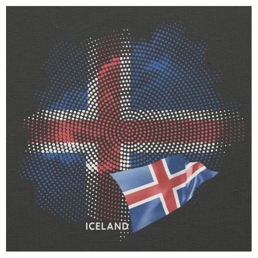Iceland flag fabric