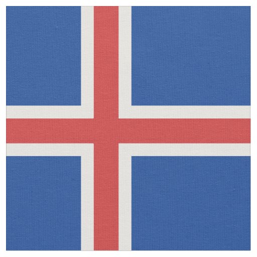 Iceland flag fabric