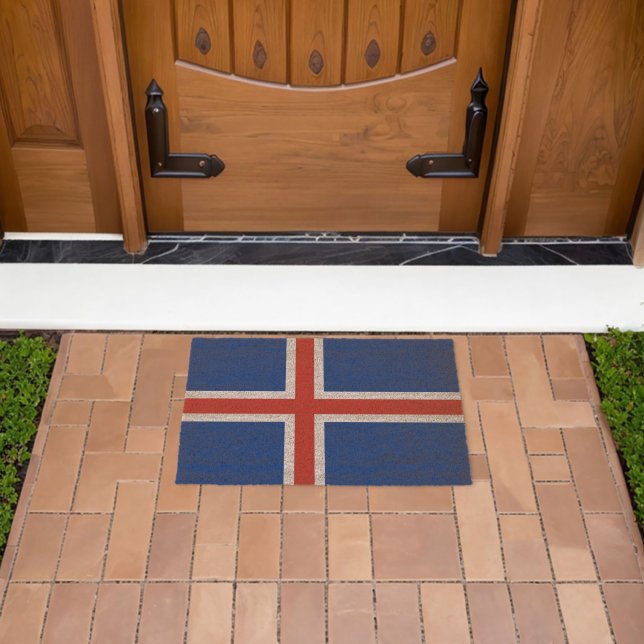 Iceland flag fiber doormat (Insitu (Outdoor))