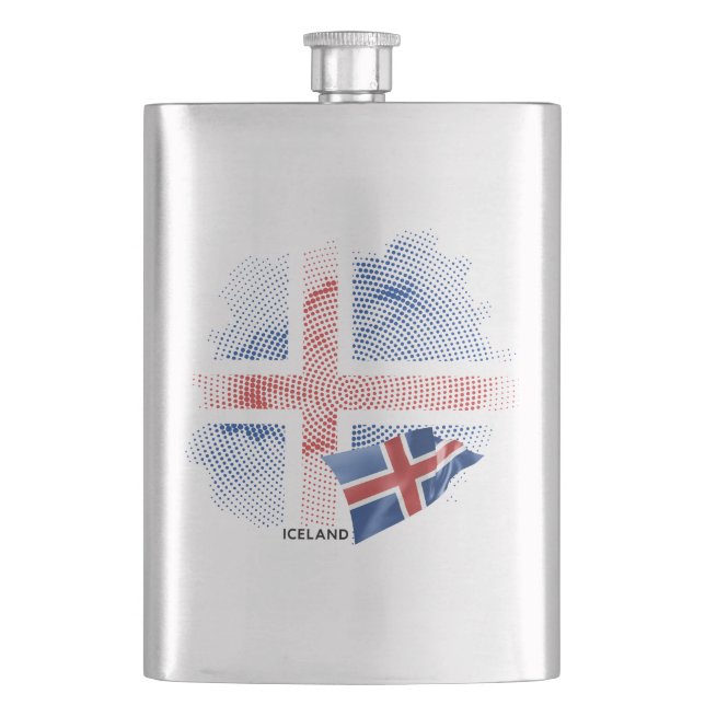 Iceland flag flask (Front)