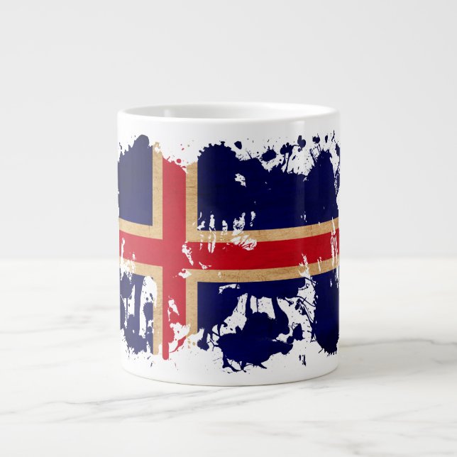 Iceland Flag Giant Coffee Mug (Front)