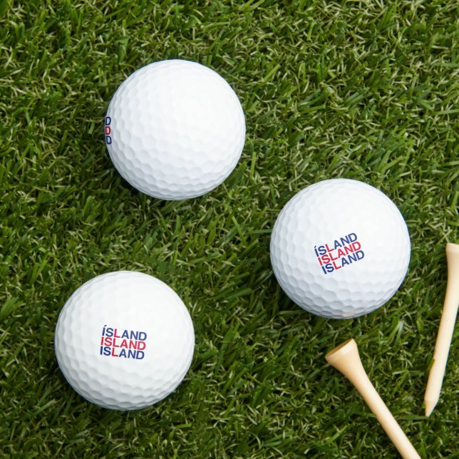 ICELAND Flag Golf Balls (Insitu Grass)