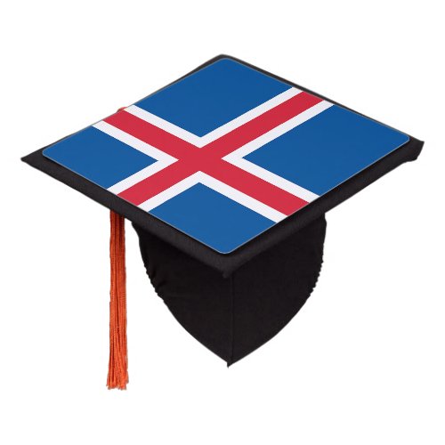 Iceland Flag Graduation Cap Topper