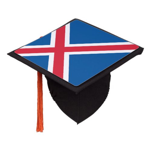 Iceland Flag Graduation Cap Topper