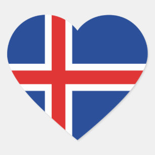 Iceland Flag Heart Sticker