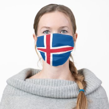 Iceland Flag Icelandic Patriotic Adult Cloth Face Mask by YLGraphics at Zazzle