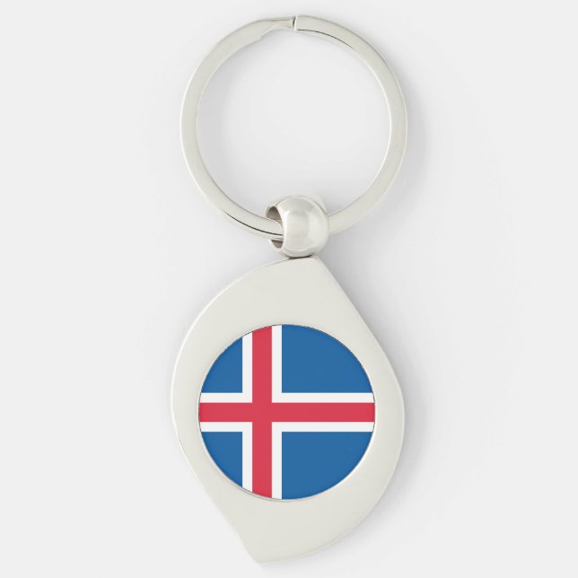 Iceland Flag Keychain (Front)