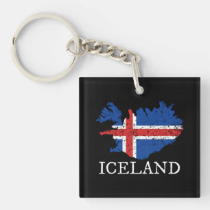 Iceland Flag Keychain