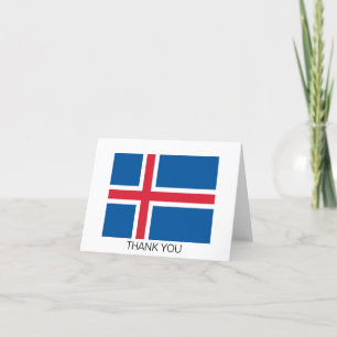 Iceland Flag Letterpress Thank You Card