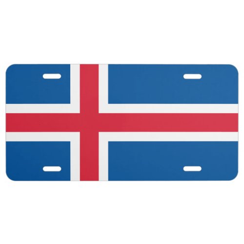 Iceland flag  license plate