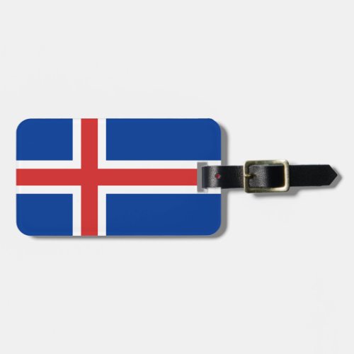 Iceland flag luggage tag