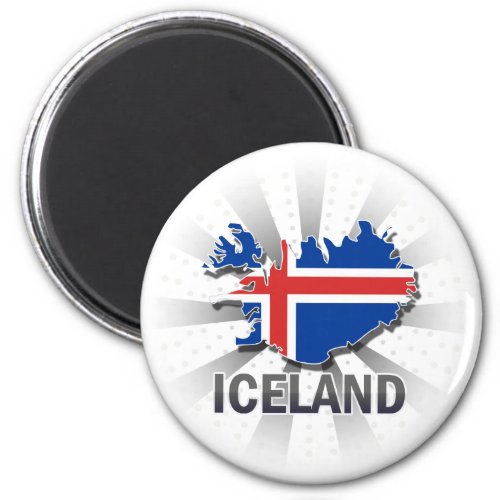 Iceland Flag Map 20 Magnet