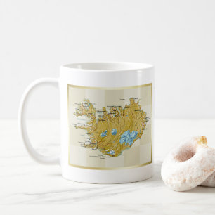 Iceland Flag + Map Mug