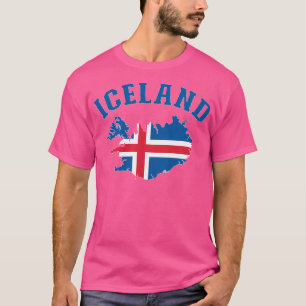 Iceland Flag Map T-Shirt