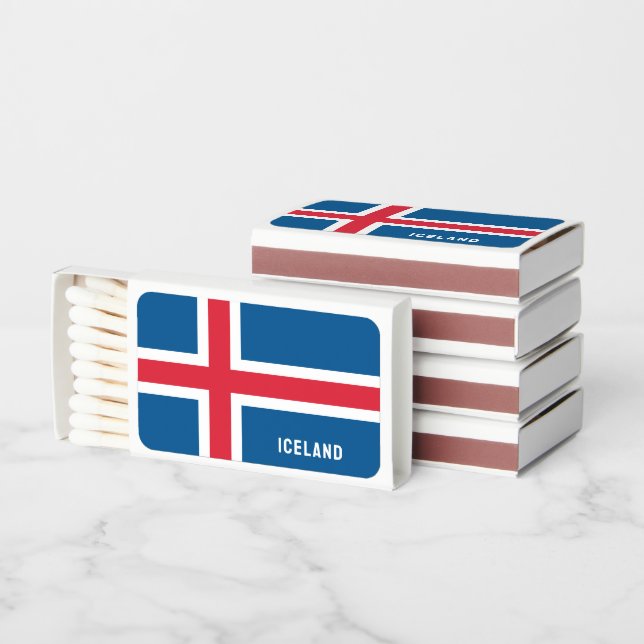 Iceland Flag Matchboxes (Stacked)