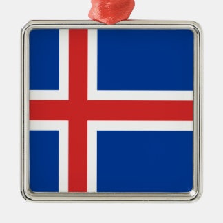 Iceland flag metal ornament