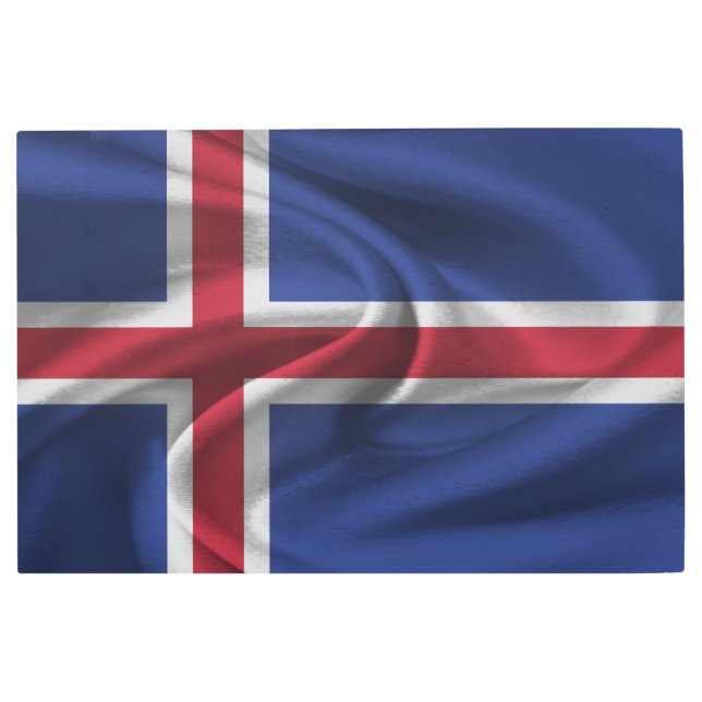 Iceland Flag Metal Print (Front)