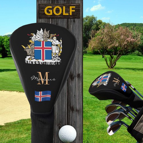 Iceland  Flag Monogrammed Golf Clubs Covers