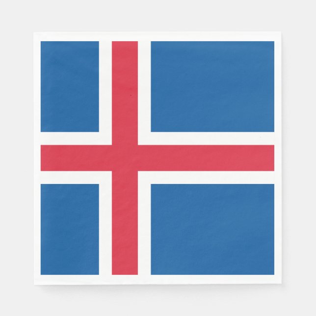 Iceland Flag Napkins (Front)