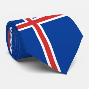 Iceland Flag Neck Tie