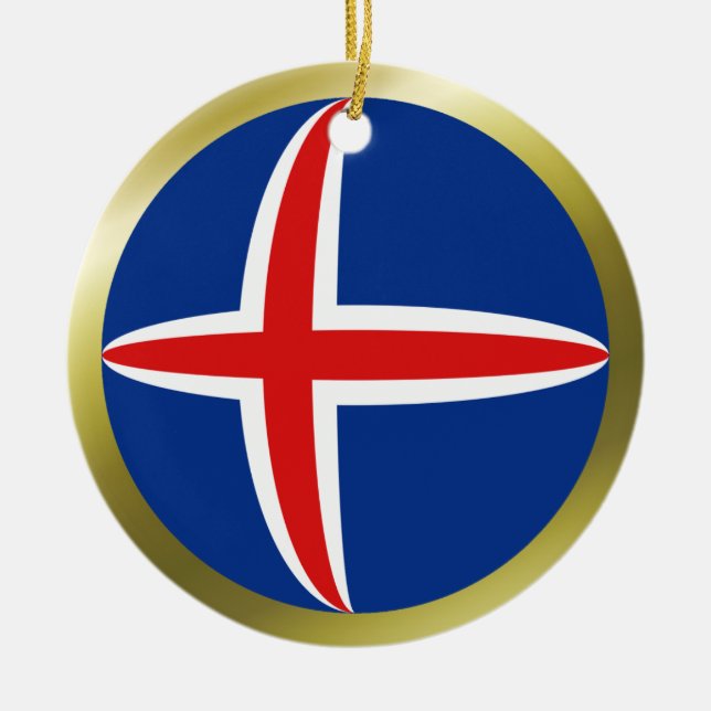 Iceland Flag Ornament (Front)