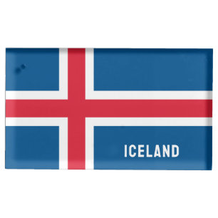 Iceland Flag Place Card Holder