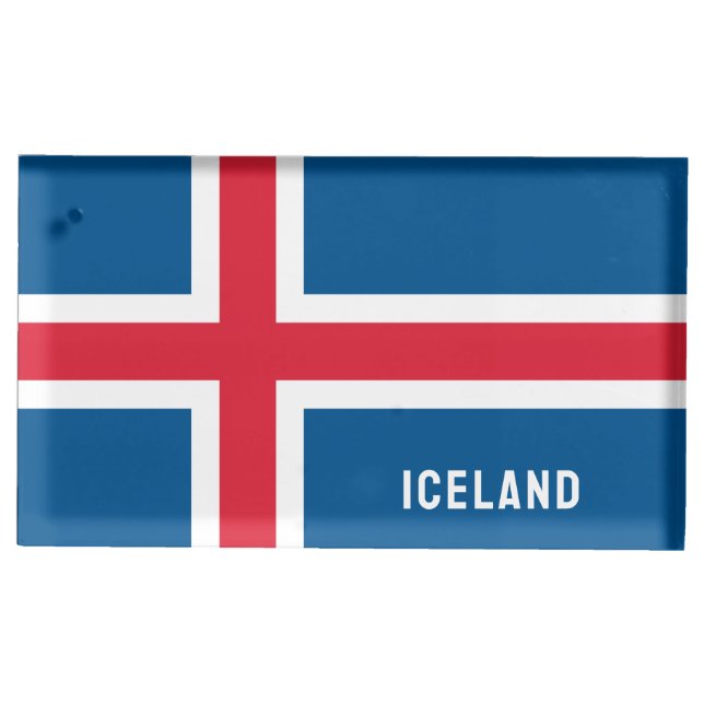 Iceland Flag Place Card Holder (Front)