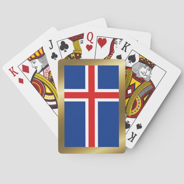 Iceland Flag Playing Cards (Back)