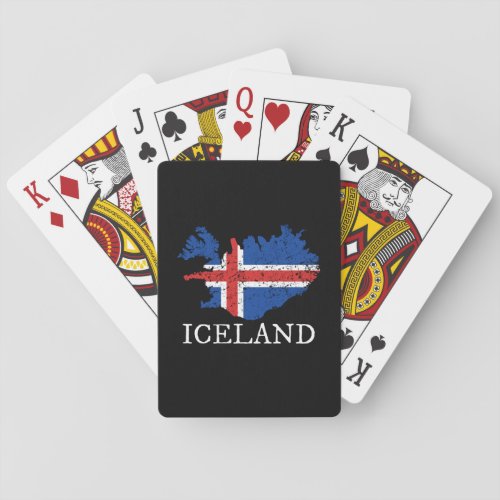 Iceland Flag Playing Cards