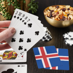 Iceland flag poker cards