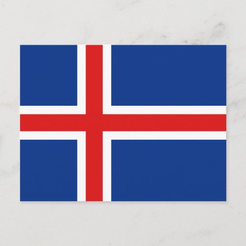 Iceland Flag Postcard